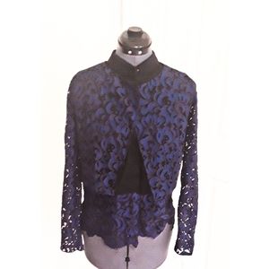 Elie Tahari 2pc Lace Shirt Set Size 6
